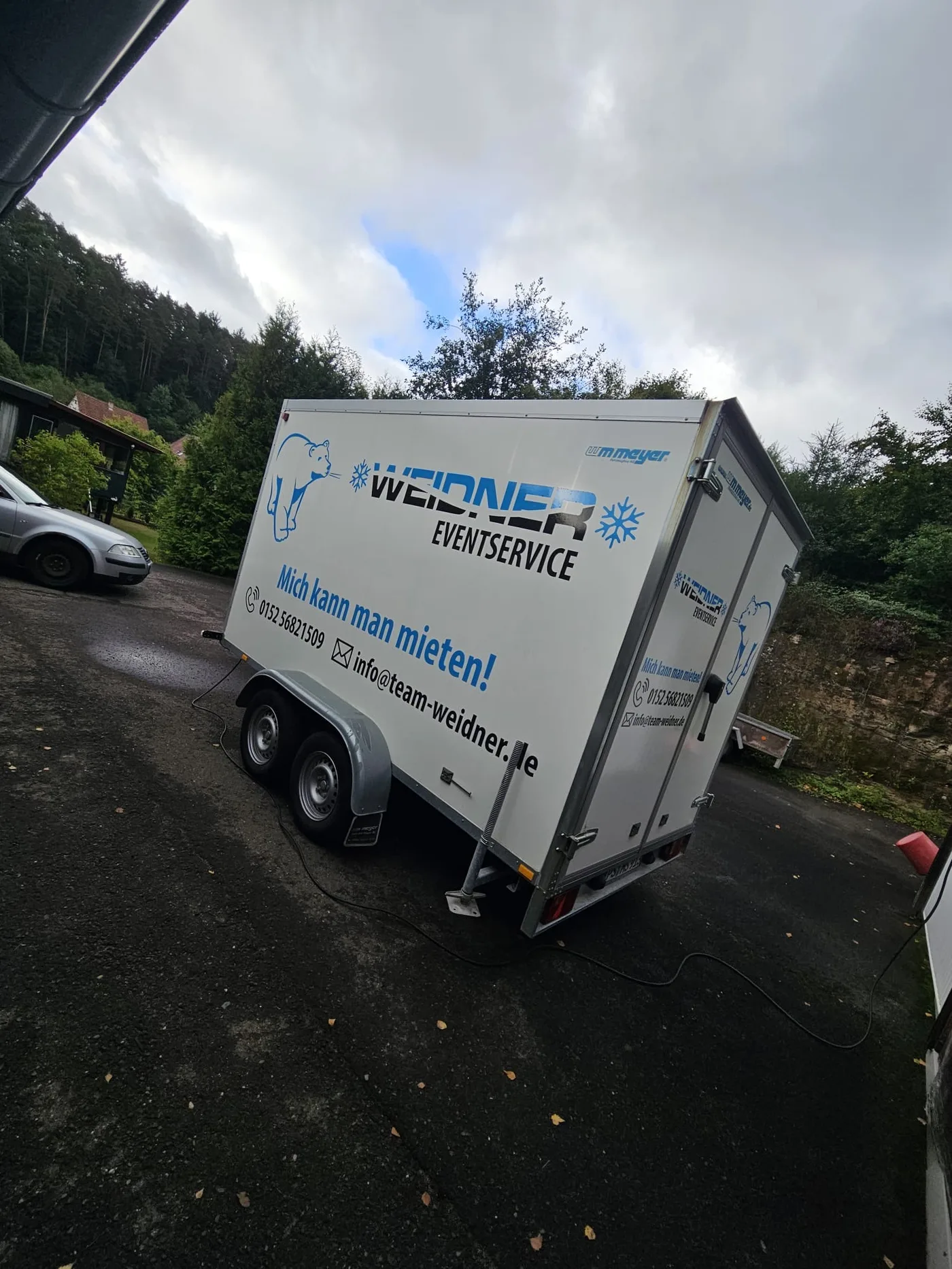 Anhänger-Beschriftung Weidner Eventservice